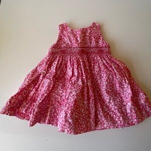 Lilly Pulitzer Girl’s Dress Size 6-12 months color is pink and white